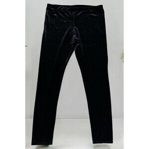 Magdalena Velvet Pants Women’s L Black Pull On Stretch Made in USA NWT